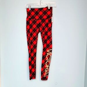 New with tags Victoria sport red and black leggings Size XS